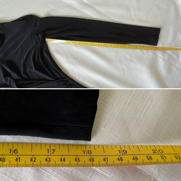 Norma Kamali Black Faux Wrap Dress Size XS Timeless Vintage Draping Elegance - Picture 13 of 14